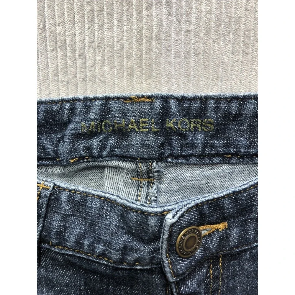Michael Kors Women Jeans Size 8 Bootcut Dark Wash Studded Glam Western Denim